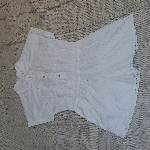 ZARA White Eyelet Lace Romper Girls Size 13-14 - Picture 1 of 8